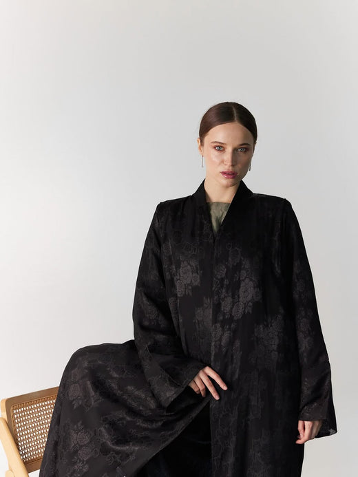 Black Lace Abaya