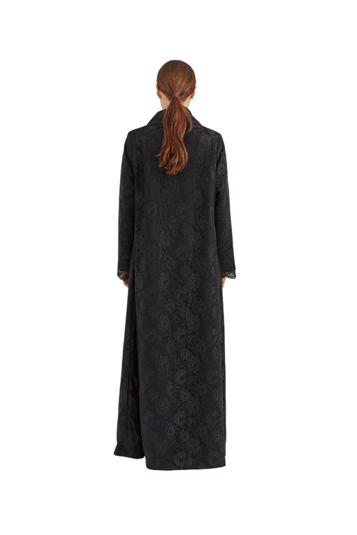 Black Lace Abaya
