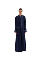 Double-Breasted Navy Abaya