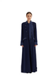 Double-Breasted Navy Abaya