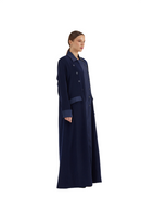 Double-Breasted Navy Abaya