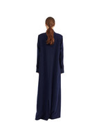 Double-Breasted Navy Abaya