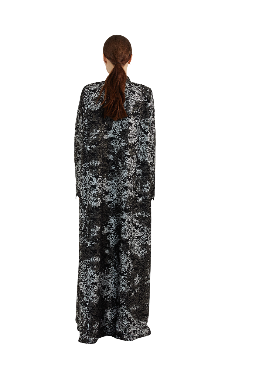 Metallic Brocade Abaya