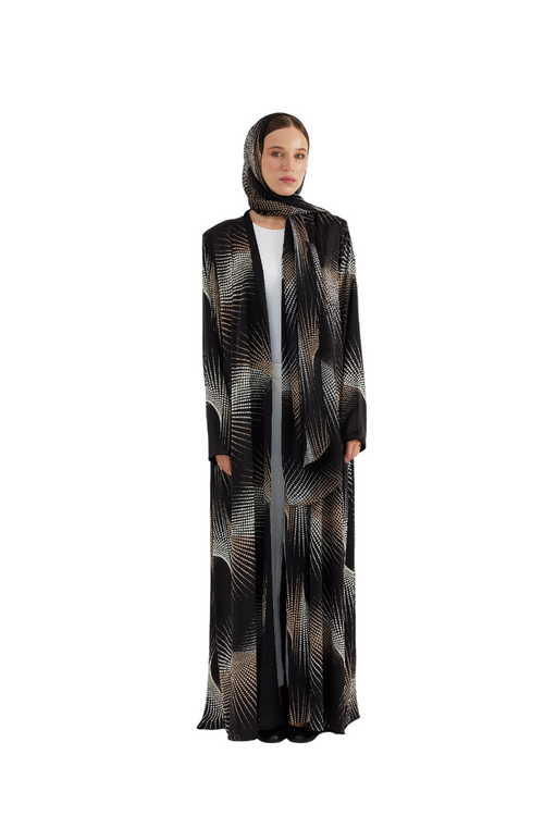 Printed Chiffon Abaya